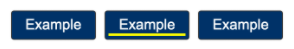 The second button is focused. Its focus indicator is a bottom border that appears inside the button. The focus indicator size needs to have a total area larger than 236px (to be larger than the outside border of the button), and so the bottom border was made to be 3px thick to ensure it's visible enough.